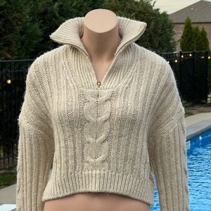 Excellent Condtion NANUSHKA Eria Cable Knit Jumper Cream Sweater Size: Small